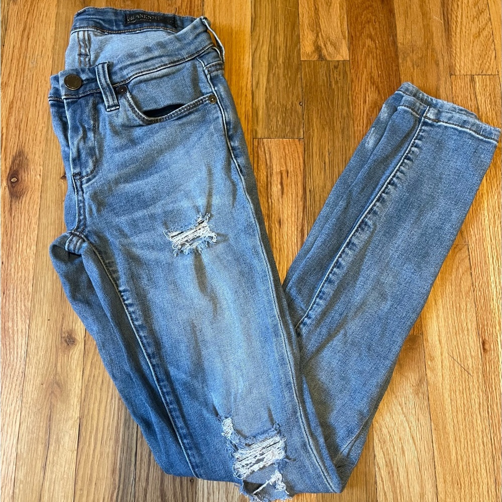 Blanknyc Skinny Classique Jeans, distressed | size 26
